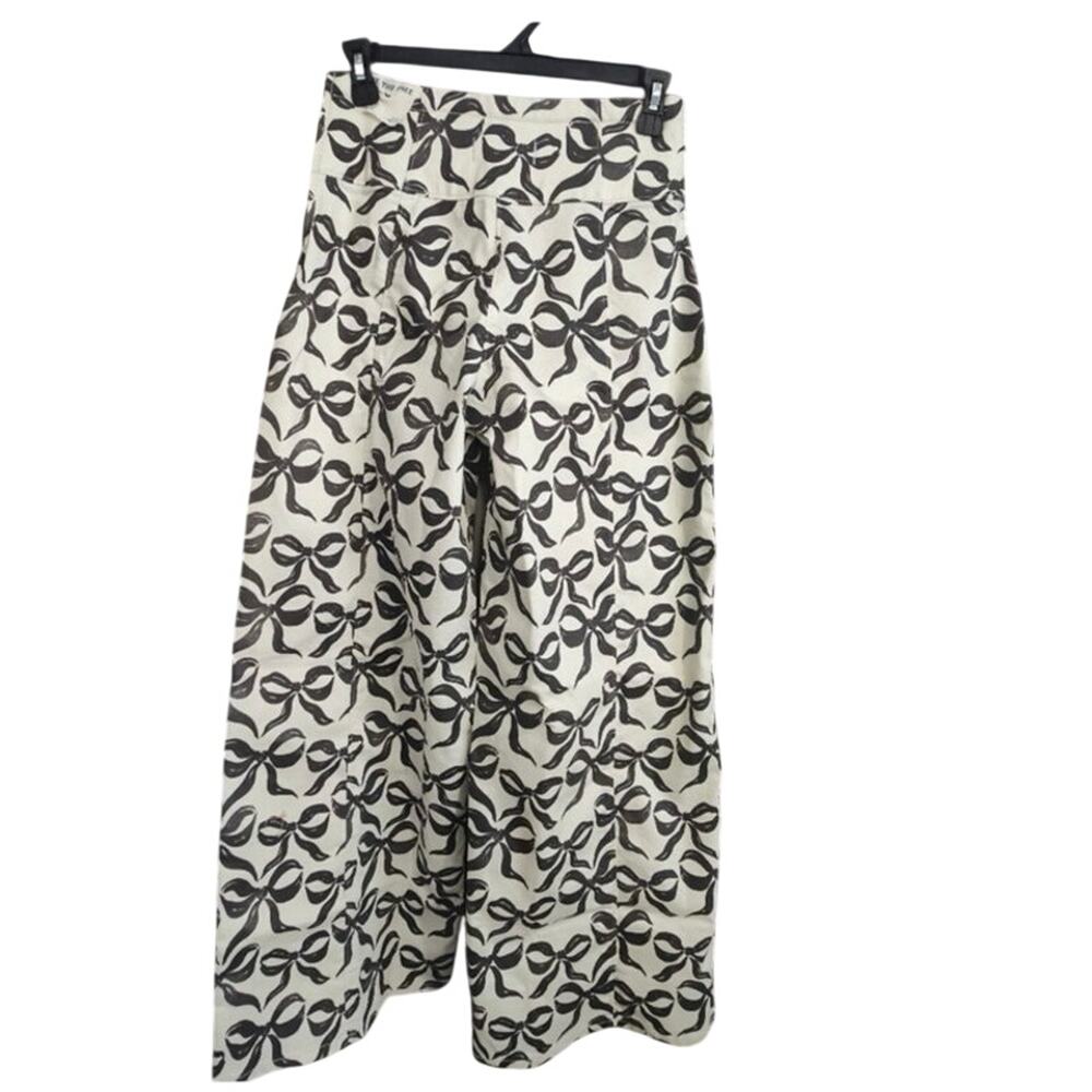 We The Free Spotlight Bows Printed Wide-Leg Jeans | Free People sz 27 NWT - Picture 5 of 10